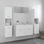 Vidaxl Bathroom Furniture Set White Engineered Wood