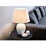 Table Lamp White Ceramic 52 Cm Empire Shade Bedside Lighting