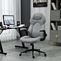 Vinsetto Home Office Desk Chair, Computer Chair With Flip Up Armrests, Swivel Seat And Tilt Function, Light Grey