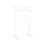 Towel Stand White Steel Powder Coated 3 Rails Standing Towel Rack Modern Bathroom Accessories