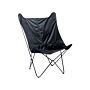 Armchair Black Velvet Fabric Metal Hairpin Legs Butterfly Accent Chair