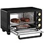 Homcom Mini Oven, 16l Countertop Electric Grill, Toaster Oven With Adjustable Temperature, 60 Min Timer, Crumb Tray, Baking Tray, Wire Rack, Tray Handle, 1400w, Black