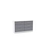 Lynx 6 Drawer Chest White & Grey