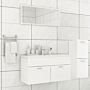 Vidaxl Bathroom Furniture Set High Gloss White Engineered Wood