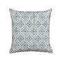 Cotton Cushion Blue And White 45 X 45 Cm Hand Block Print Removable Covers Zipper Oriental Pattern