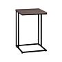 Side Table Taupe Wood U-shape Black Metal Frame Industrial Style Particle Board Top