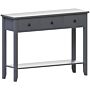 Windsor 3 Drawer Console Table, Grey