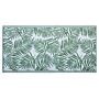 Outdoor Rug Dark Green Pp 90x150 Cm Reversible Palm Leaf Pattern