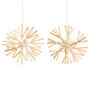 Small Straw Snowflake Hanging Decoration- Set Of 8