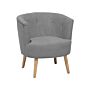 Armchair Grey Upholstered Tub Chair