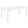 Dining Table White Rubberwood 180 X 90 Cm Rectangular