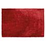 Shaggy Area Rug Red Cotton Polyester Blend 140 X 200 Cm Fluffy Dense Pile