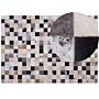 Area Rug Multicolour Cowhide Leather 160 X 230 Cm Rectangular Patchwork Handcrafted