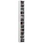 Homcom 204 Cd Storage Unit, Dvd Storage Tower With 12 Cubes, 175cm Tall Bookcase, Study Room, White