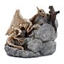 Backflow Incense Burner - Sleeping Bones Shadows Of Darkness Dragon Skull