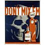 Vintage Metal Sign - Retro Advertising - Skull Gas Whiskey