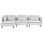 Modular Right Corner Sofa Grey Fabric 3 Seater Sectional Sofa