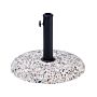 Parasol Base White Concrete 21 Kg Round Outdoor Umbrella Stand