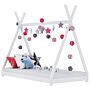 Vidaxl Kids Bed Frame White Solid Pine Wood 80x160 Cm