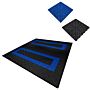 Vented Garage Floor Tiles With Edges – 165 Black & 60 Blue