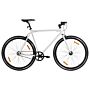 Vidaxl Fixed Gear Bike White And Black 700c 55 Cm