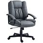 Vinsetto Office Chair, Faux Leather Computer Desk Chair, Mid Back Executive Chair With Adjustable Height And Swivel Rolling Wheels