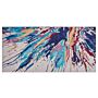 Rug Multicoloured 80 X 150 Cm Abstract Paint Effect Printed Low Pile