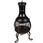 Fire Vida Black And Gold Steel Chimnea