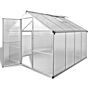 Vidaxl Reinforced Aluminium Greenhouse With Base Frame 6.05 M²