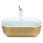 Freestanding Bath Glossy Gold Sanitary Acrylic Single Oval