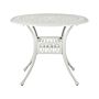 Garden Dining Table White Aluminium Round Ø 90 Cm Outdoor