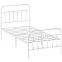 Homcom Single Minimalistic Metal Bed Frame - White