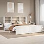 Vidaxl Bookcase Bed Without Mattress White 200x200cm Solid Wood Pine