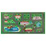 Rug Green Polyester City Road Map Town Theme Floor Play Mat