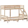 Vidaxl Bunk Bed 90x200/140x200 Cm Solid Wood Pine