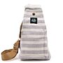 Body Cross Bag Natural Cotton - Grey & White