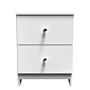 Yarmouth 2 Drawer Bedside Cabinet In White