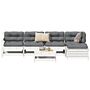 Vidaxl 6 Piece Garden Sofa Set White Solid Wood Pine