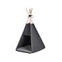 Pet Teepee Dark Grey Felt 35 X 40 Cm Cat Dog Tent With Pad