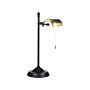 Table Lamp Gold And Black Metal Base Shade Adjustable Pull Switch Retro Style Home Office Light