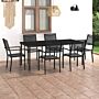 Vidaxl 7 Piece Outdoor Dining Set Steel