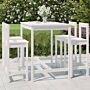 Vidaxl 5 Piece Garden Bar Set White Solid Wood Pine