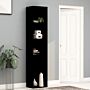 Vidaxl Book Cabinet Black 40x30x189 Cm Engineered Wood