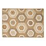 Area Rug Beige Jute 160 X 230 Cm Geometric Pattern Hand Woven