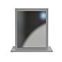 Contrast Small Desktop Mirror In Dusk Grey