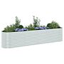 Vidaxl Garden Raised Bed 400x80x81 Cm Galvanised Steel Silver