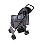 Pet Stroller With Rain Cover – Blue Tartan