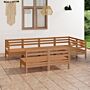 Vidaxl 7 Piece Garden Lounge Set Solid Pinewood Honey Brown