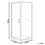 Shower Enclosure Silver Tempered Glass Aluminium Frame Single Door Square 70 X 70 X 185 Cm