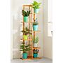 Wooden Rustic 6-tiered Potted Vintage Plant Stand Decorative Display Shelf